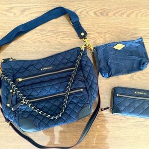 MZ Wallace Dawn Crosby tote with matching Crosby wallet.